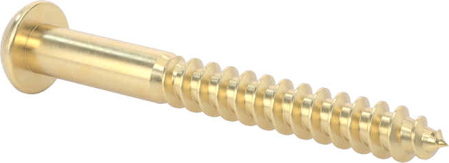 Pirinç Phillips Dekoratif Yuvarlak Başlı Vidalar, Ahşap için, Numara 8 Boyut, 1-1/2" Uzunluk