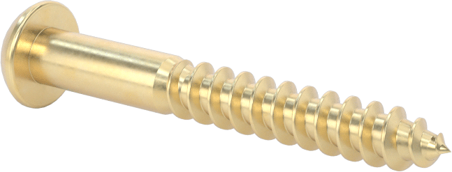 Pirinç Phillips Dekoratif Yuvarlak Başlı Vidalar, Ahşap için, 10 Numaralı Boyut, 1-1/2" Uzunluk