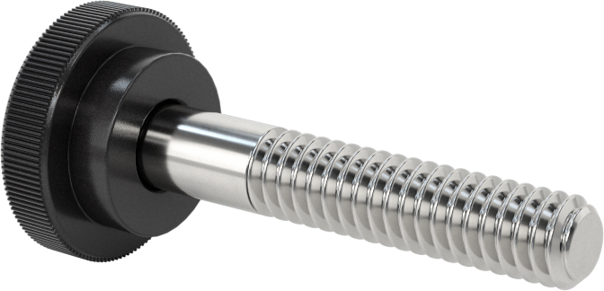 Altıgen Tahrikli Plastik Başlı Parmak Vidası, 1/4"-20 Diş Boyutu, 1-3/8" Uzunluk