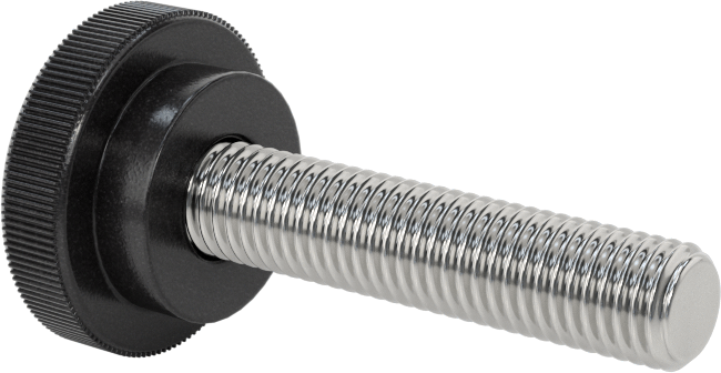 Altıgen Tahrikli Plastik Başlı Parmak Vidası, 1/4"-28 Diş Boyutu, 1-1/8" Uzunluk