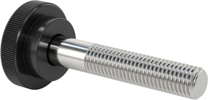 Altıgen Tahrikli Plastik Başlı Parmak Vidası, 1/4"-28 Diş Boyutu, 1-3/8" Uzunluk