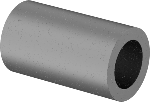 Titanyum Dişsiz Ara Parça, 1/4" OD, 7/16" Uzunluk