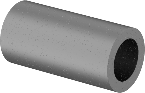 Titanyum Dişsiz Ara Parça, 1/4" OD, 1/2" Uzunluk