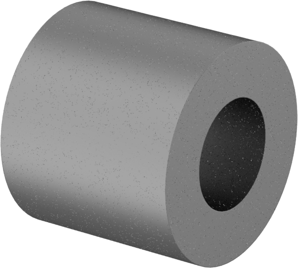 Titanyum Dişsiz Ara Parça, 1/2" OD, 7/16" Uzunluk