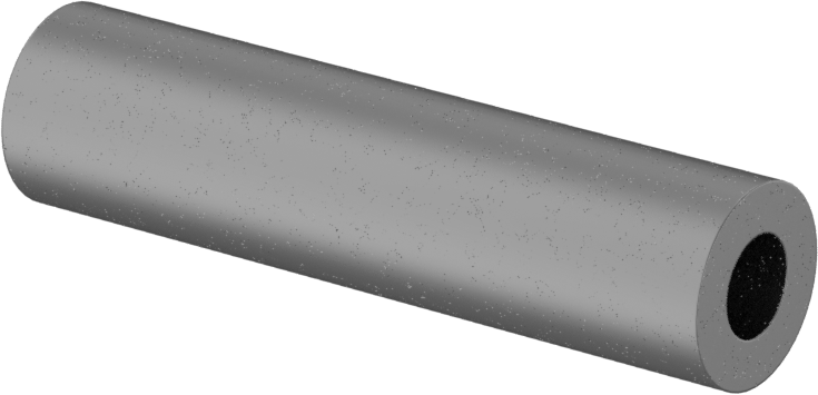 Titanyum Dişsiz Ara Parça, 1/2" OD, 2" Uzunluk