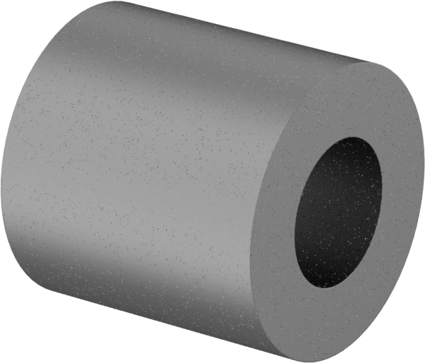 Titanyum Dişsiz Ara Parça, 1/2" OD, 1/2" Uzunluk