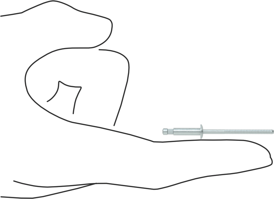 Çinko Kaplı Çelik Yüksek Mukavemetli Kör Perçinler, Kubbeli Başlık, 1/8" Çap, 0,188“-0,312” Malzeme Kalınlığı için