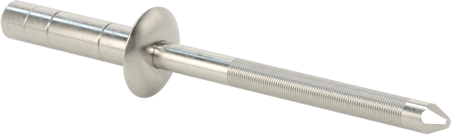 Wd-Kalınlık-Aralığı Yüksek Mukavemetli Kör Perçinler, 18-8 Paslanmaz Çelik, Kubbeli Başlık, 1/8" Çap, 0,039“ - 0,236” Kalınlık için