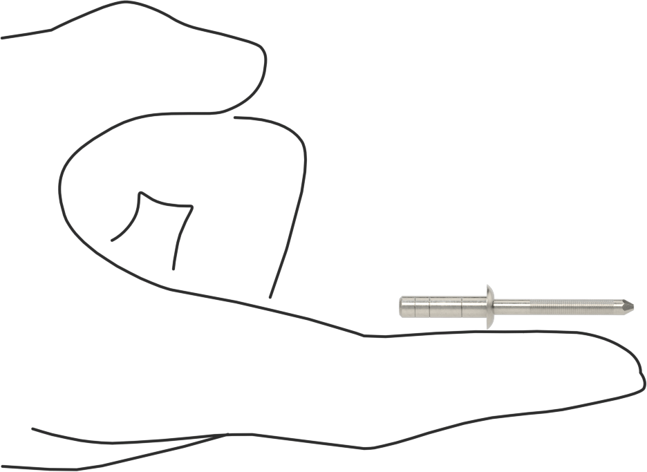 Wd-Kalınlık-Aralığı Yüksek Mukavemetli Kör Perçinler, 18-8 Paslanmaz Çelik, Kubbeli Başlık, 5/32" Çap, 0,079“-0,315” Kalınlığı için