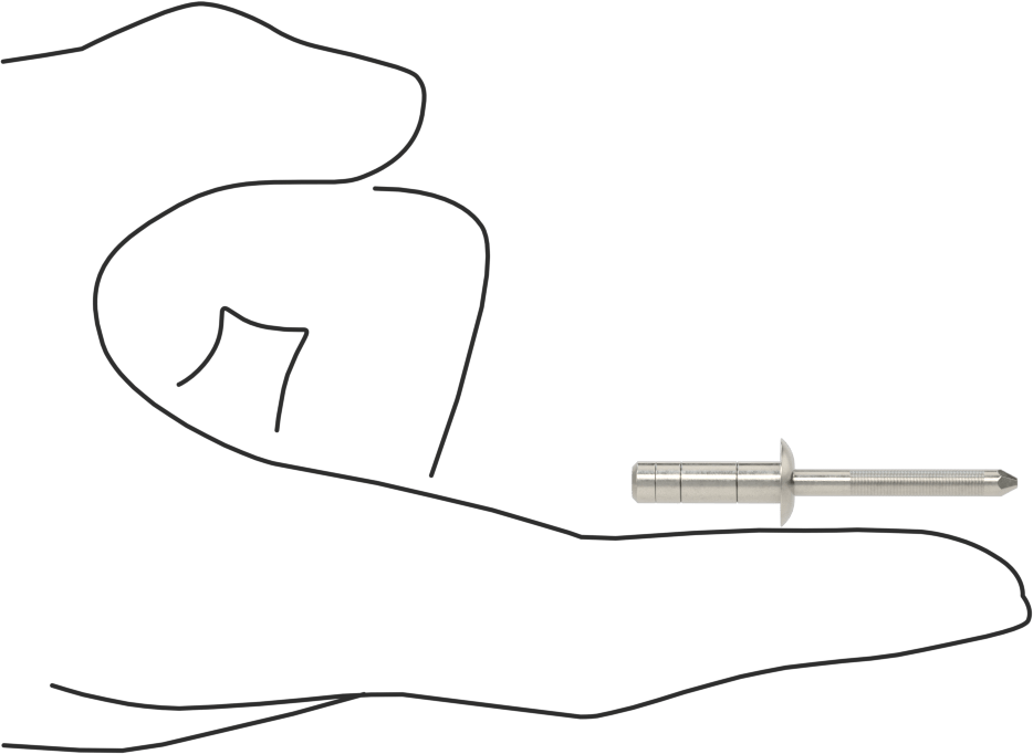 Wd-Kalınlık-Aralığı Yüksek Mukavemetli Kör Perçinler, 18-8 Paslanmaz Çelik, Kubbeli Başlık, 3/16" Çap, 0,059“-0,354” Kalınlık için