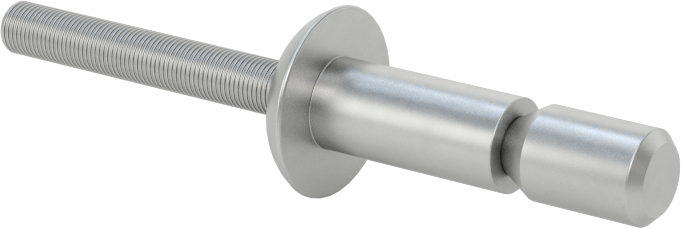 Wd-Kalınlık-Aralığı Yüksek Mukavemetli Kör Perçinler, 18-8 Paslanmaz Çelik, Kubbeli Başlık, 1/4" Çap, 0,083“-0,374” Kalınlık için