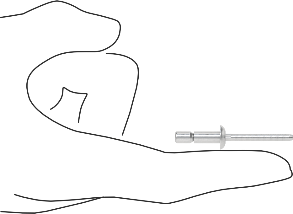 Wd-Kalınlık-Aralığı Yüksek Mukavemetli Kör Perçinler, Alüminyum, Kubbeli Başlık, 3/16" Çap, 0,062“-0,27” Kalınlık için