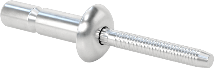 Wd-Kalınlık-Aralığı Yüksek Mukavemetli Kör Perçinler, Alüminyum, Kubbeli Başlık, 1/4" Çap, 0,083“-0,374” Kalınlık