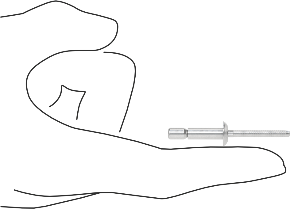 Wd-Kalınlık-Aralığı Yüksek Mukavemetli Kör Perçinler, Alüminyum, Kubbeli Başlık, 3/16" Çap, 0,214“ - 0,437” Kalınlık için