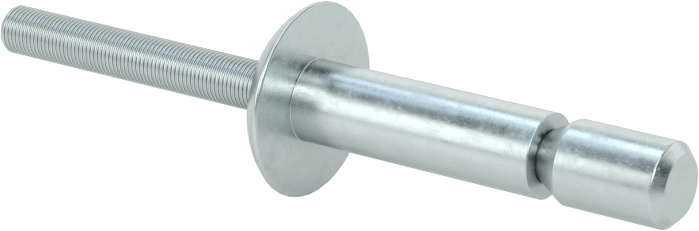 Wd-Kalınlık-Aralığı Yüksek Mukavemetli Kör Perçinler, Çinko Kaplı Çelik, 1/4" Çap, 0,35“-0,625” Kalınlık için