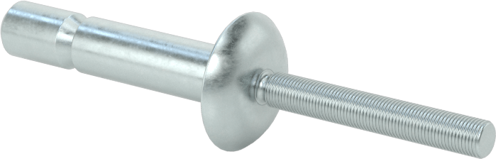 Wd-Kalınlık-Aralığı Yüksek Mukavemetli Kör Perçinler, Çinko Kaplı Çelik, 1/4" Çap, 0,35“-0,625” Kalınlık için