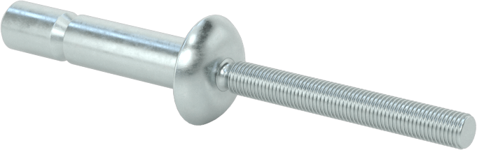 Wd-Kalınlık-Aralığı Yüksek Mukavemetli Kör Perçinler, Çinko Kaplı Çelik, 3/16" Çap, 0,214“ - 0,437” Kalınlık için