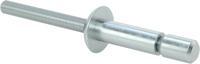 Wd-Kalınlık-Aralığı Yüksek Mukavemetli Kör Perçinler, Çinko Kaplı Çelik, 3/16" Çap, 0,214“ - 0,437” Kalınlık için