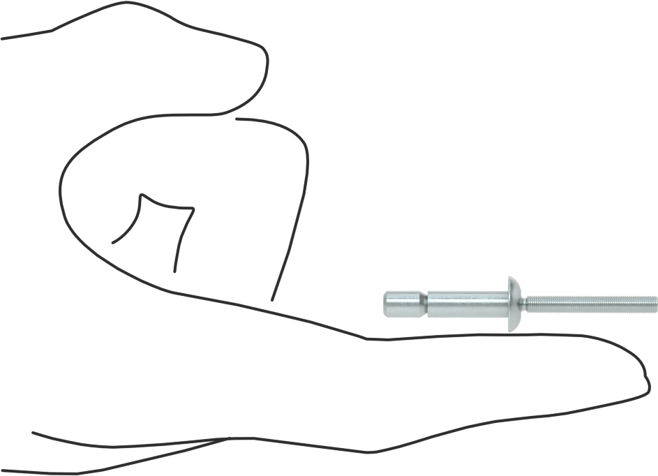 Wd-Kalınlık-Aralığı Yüksek Mukavemetli Kör Perçinler, Çinko Kaplı Çelik, 3/16" Çap, 0,214“ - 0,437” Kalınlık için