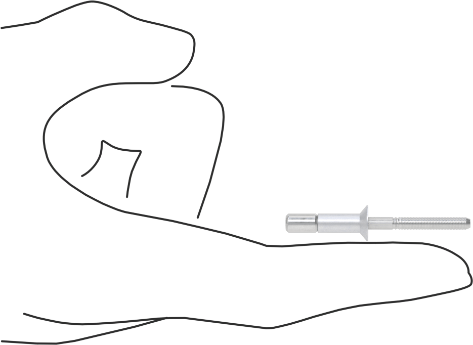 Wd-Kalınlık-Aralığı Yüksek Mukavemetli Kör Perçinler, Alüminyum, Gömme Montaj, 3/16" Çap, 0,125“-0,331” Kalınlığı
