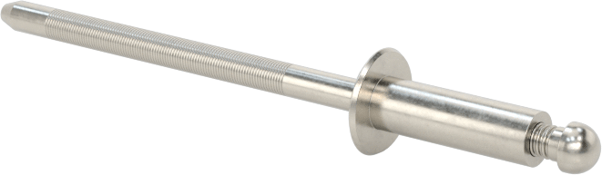 18-8 Paslanmaz Çelik Kubbeli Başlı Yüksek Mukavemetli Kör Perçinler, 1/8" Çap, 0,126“-0,25” Malzeme Kalınlığı için