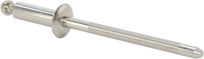 18-8 Paslanmaz Çelik Kubbeli Başlı Yüksek Mukavemetli Kör Perçinler, 1/8" Çap, 0,126“-0,25” Malzeme Kalınlığı için
