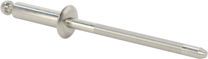18-8 Paslanmaz Çelik Kubbeli Başlı Yüksek Mukavemetli Kör Perçinler, 1/8" Çap, 0,188“-0,312” Malzeme Kalınlığı için