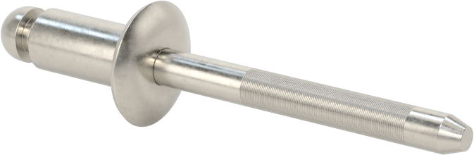 18-8 Paslanmaz Çelik Kubbeli Başlı Yüksek Mukavemetli Kör Perçinler, 1/4" Çap, 0,126“-0,25” Malzeme Kalınlığı için
