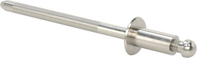18-8 Paslanmaz Çelik Kubbeli Başlı Yüksek Mukavemetli Kör Perçinler, 1/8" Çap, 0,063“-0,125” Malzeme Kalınlığı için