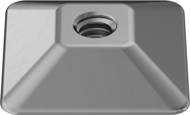 Eğimli Sabotaj Korumalı Somun, Çinko Sarı Kromat Kaplı Çelik, 1/4"-20 Diş Boyutu