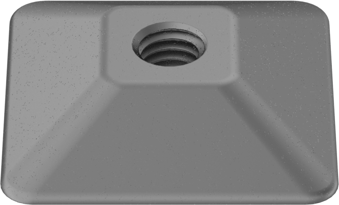 Eğimli Sabotaj Korumalı Somun, Çinko Sarı Kromat Kaplı Çelik, M6 x 1 mm Diş