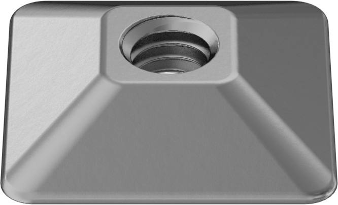 Eğimli Sabotaj Korumalı Somun, Çinko Sarı Kromat Kaplı Çelik, M8 x 1,25 mm Diş
