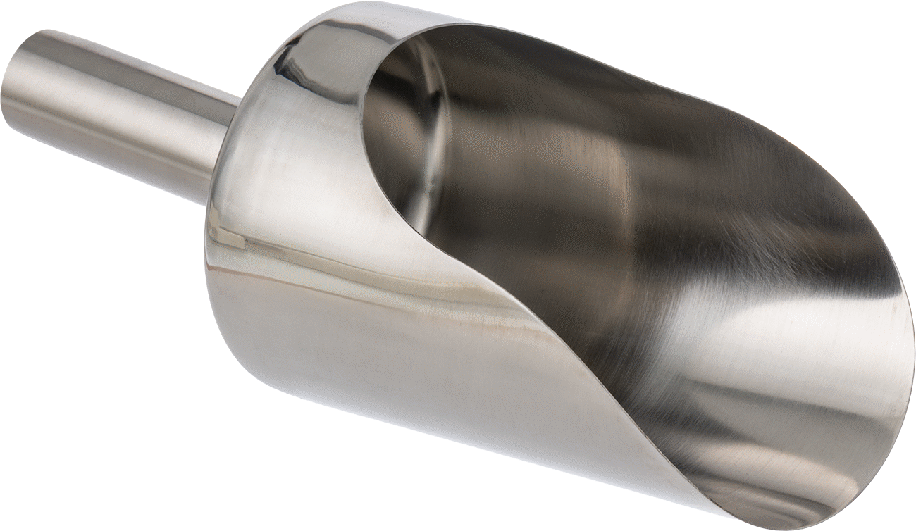 Sıhhi Metal Kepçe, Yuvarlak Taban, 32 FL. oz Kapasite, 4-1/4" Genişlik x, 6-5/8" Uzunluklu Çanak