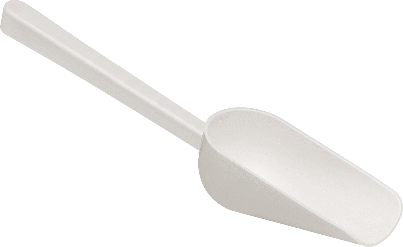 Steril Plastik Kepçe, Yuvarlak Taban ile, 4 FL. oz. Kapasite, 2" Çanak Genişliği