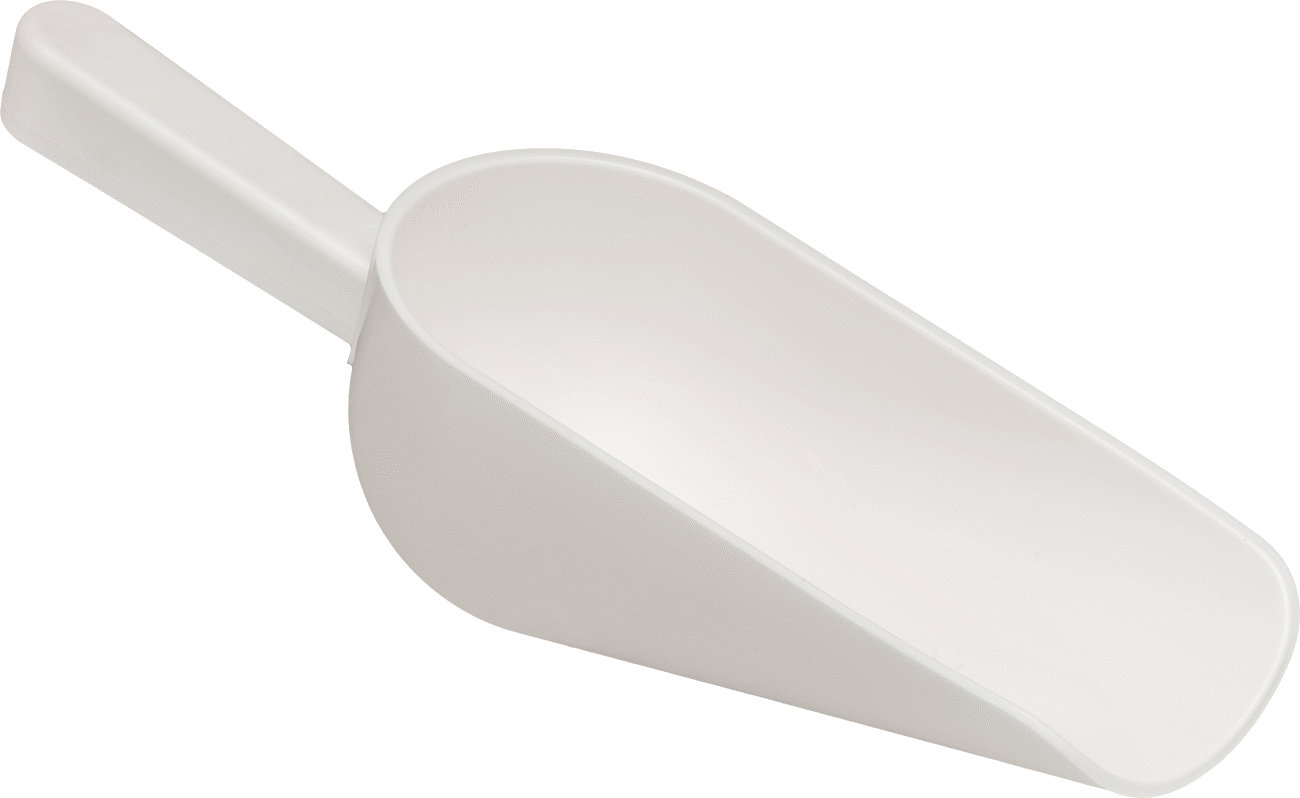Steril Plastik Kepçe, Yuvarlak Taban ile, 8 FL. oz. Kapasite, 2-1/8" Çanak Genişliği