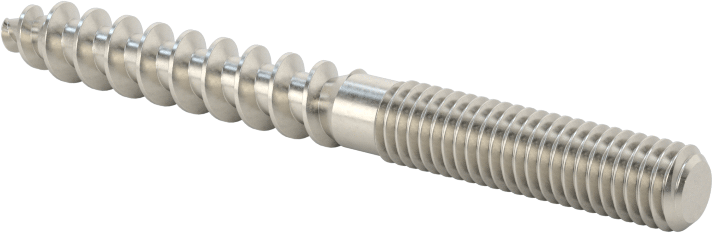 316 Paslanmaz Çelik Ahşap Vida Dişli Saplamalar, M5 x 0,8 mm Saplı M5 Ahşap Vida, 50 mm Uzunluk