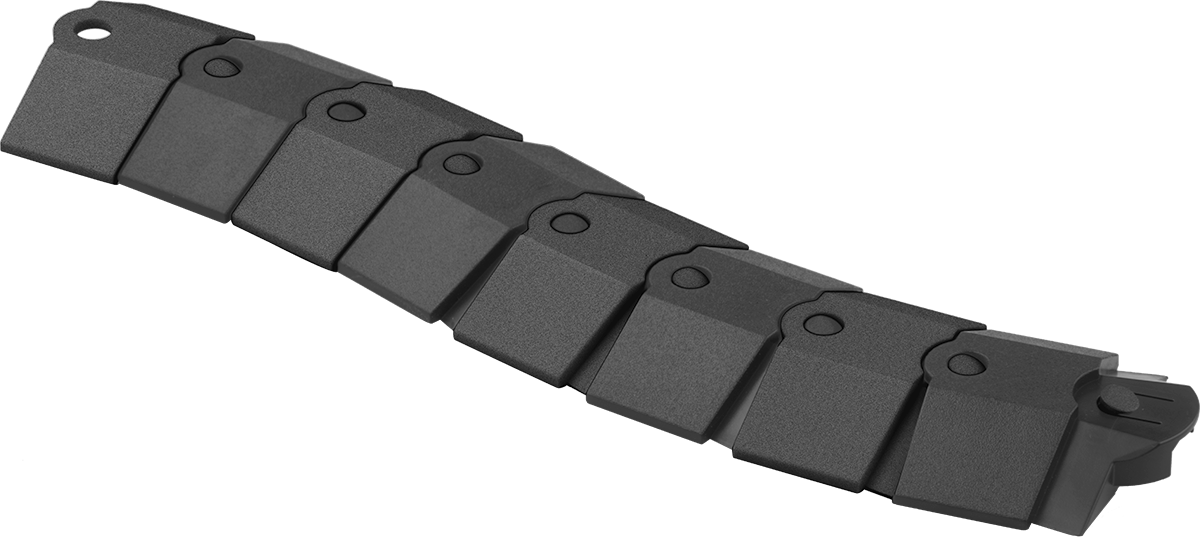 Bükülebilir Drop-Over Kilitli Kablo Rampası, 3“ Genişlik x 1-1/2” Yükseklikte Kanal, 1 Ayak Uzunluğunda, Siyah