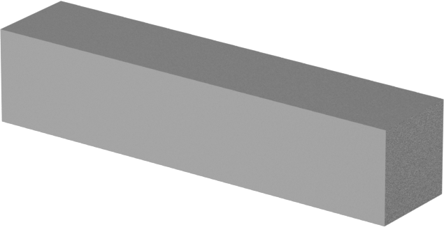 Makine Anahtarı, 1008-1045 Çelik, 3/16" x 3/16", 7/8" Uzunluk, Küçük Boyutlu
