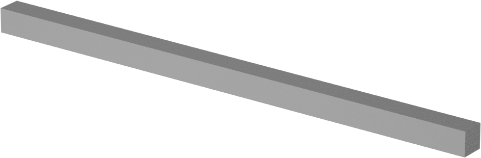 Makine Anahtarı, 1008-1045 Karbon Çelik, 3/16" x 3/16", 4" Uzunluk, Küçük Boyutlu