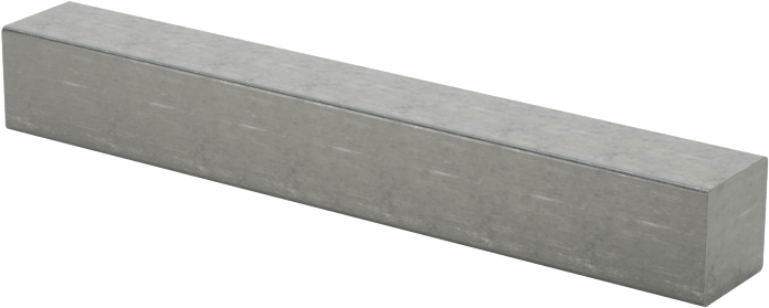 Makine Anahtarı, 1008-1045 Çelik, 3/16" x 3/16", 1-3/8" Uzunluk, Büyük Boy