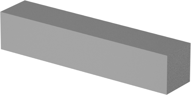 Makine Anahtarı, 1008-1045 Karbon Çelik, 1/4" x 1/4", 1-1/4" Uzunluk, Büyük Boy