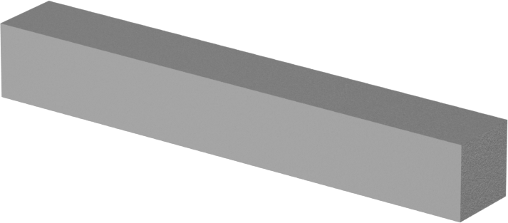 Makine Anahtarı, 1008-1045 Karbon Çelik, 1/4" x 1/4", 1-3/4" Uzunluk, Büyük Boy
