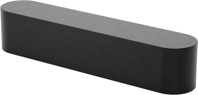 Makine Anahtarı, Yuvarlatılmış, Çelik, 1/4" x 1/4", 1-1/4" Uzunluk, Büyük Boy