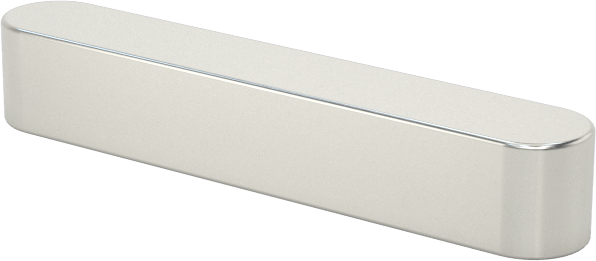 Makine Anahtarı, Yuvarlatılmış, 1008-1045 Çelik, 1/8" x 1/8", 3/4" Uzunluk, Küçük Boyutlu