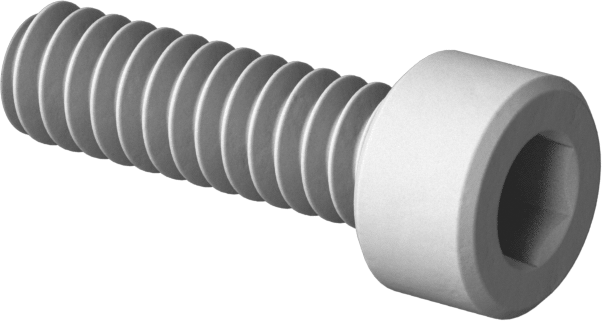 PEEK Plastik Soket Başlı Vida, 4-40 Diş Boyutu, 3/8" Uzunluk, Bej