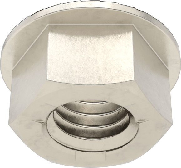 Deforme Dişli Flanş Somunları, 18-8 Paslanmaz Çelik, 3/8"-16 Boyut