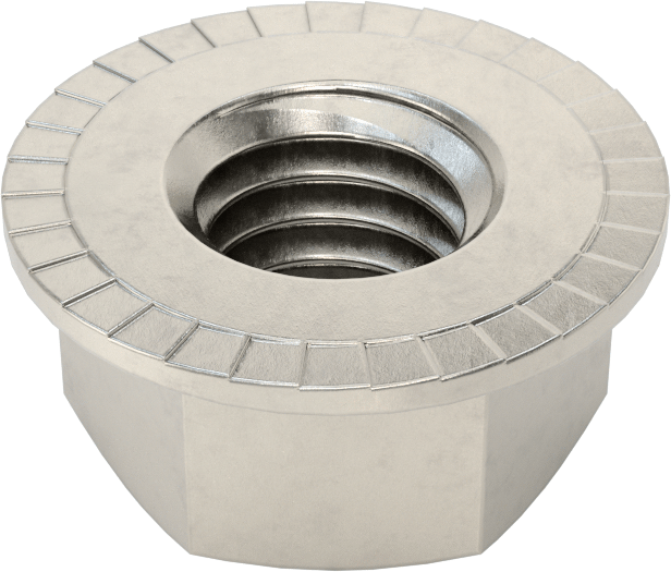 Deforme Dişli Flanş Somunları, 18-8 Paslanmaz Çelik, 3/8"-16 Boyut