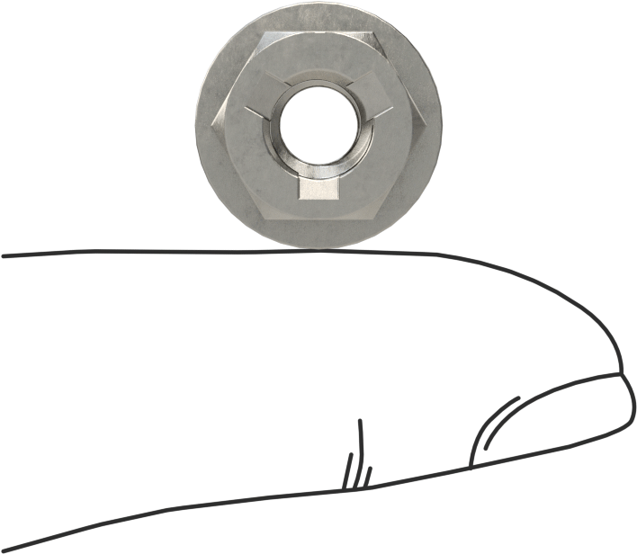 Deforme Dişli Flanş Somunları, 18-8 Paslanmaz Çelik, 1/4"-20 Boyut