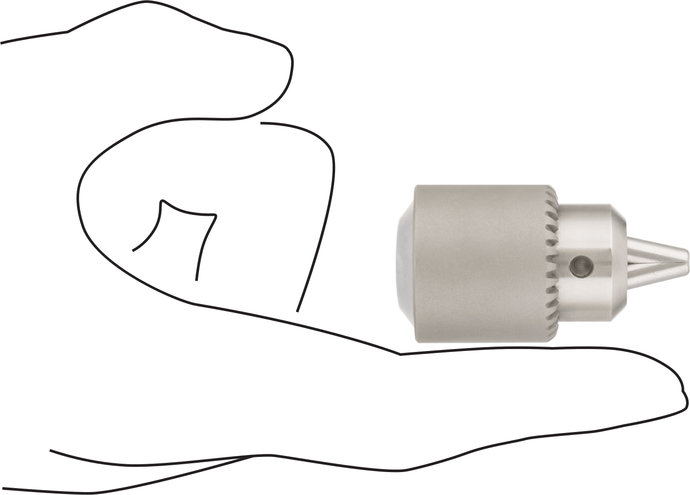 Korozyona Dayanıklı Konik Montajlı Anahtarlı Matkap Mandreni, Jacobs Konik No. 0, 0,02“-5/32” Uç Şaft Boyutu için