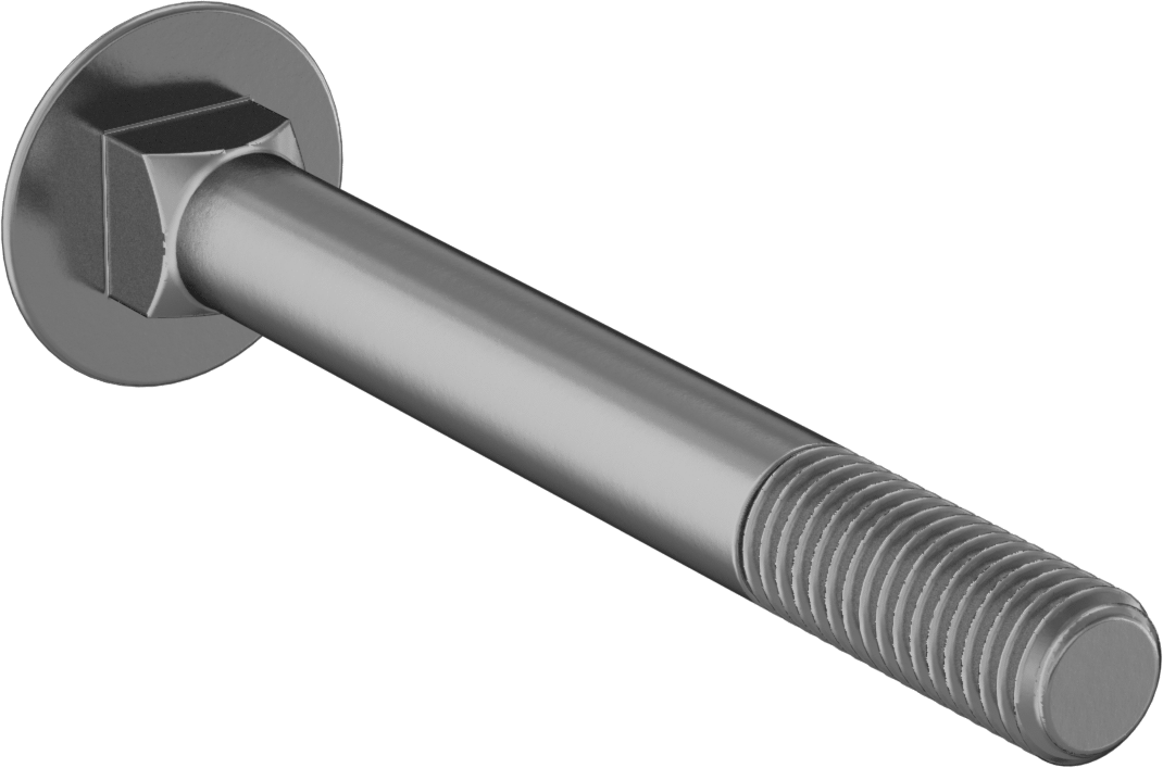 Çelik Kare Boyunlu Taşıma Cıvataları, Orta Mukavemetli, Sarı Kromatlı Çinko, M10 x 1.50mm, 90 mm Uzunluk